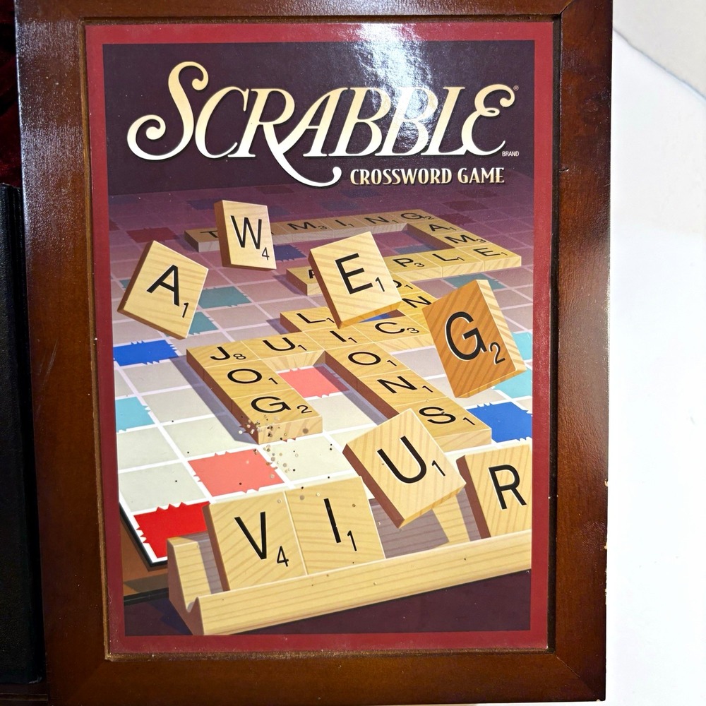 Parker Brothers Scrabble Vintage Collection Wooden Book Box Board Game 01336